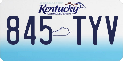 KY license plate 845TYV