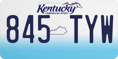 KY license plate 845TYW