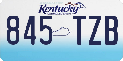 KY license plate 845TZB