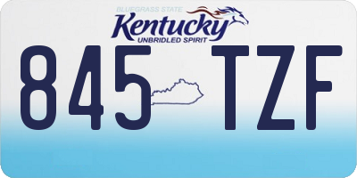 KY license plate 845TZF