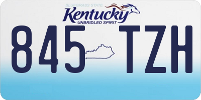 KY license plate 845TZH