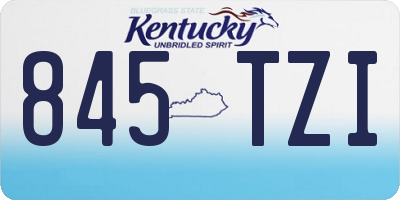 KY license plate 845TZI