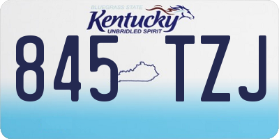 KY license plate 845TZJ