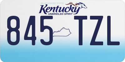 KY license plate 845TZL