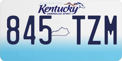 KY license plate 845TZM