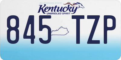 KY license plate 845TZP
