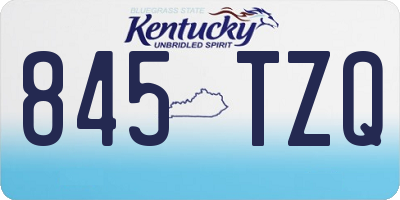 KY license plate 845TZQ