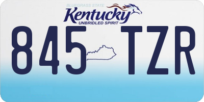 KY license plate 845TZR