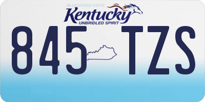 KY license plate 845TZS