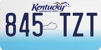 KY license plate 845TZT