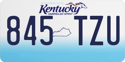 KY license plate 845TZU