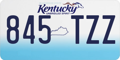 KY license plate 845TZZ