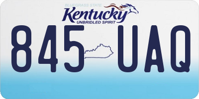KY license plate 845UAQ