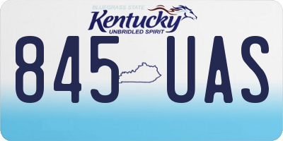 KY license plate 845UAS