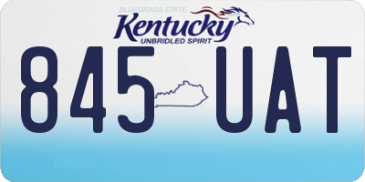 KY license plate 845UAT