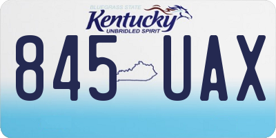 KY license plate 845UAX