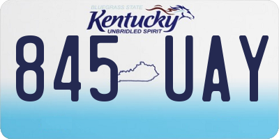 KY license plate 845UAY