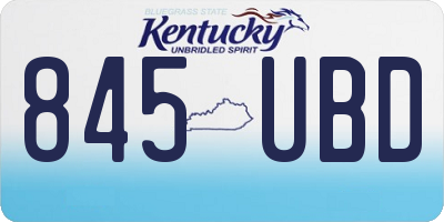 KY license plate 845UBD
