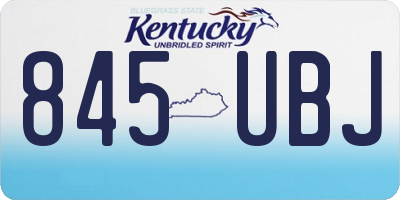 KY license plate 845UBJ