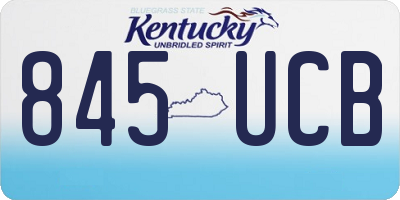 KY license plate 845UCB