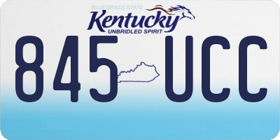 KY license plate 845UCC