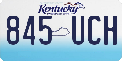 KY license plate 845UCH
