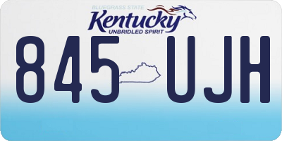 KY license plate 845UJH