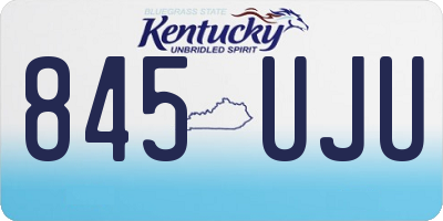 KY license plate 845UJU
