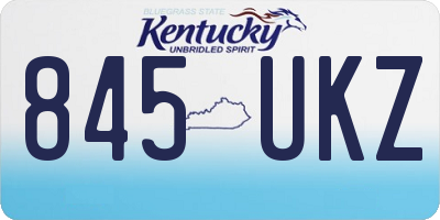 KY license plate 845UKZ