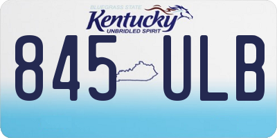 KY license plate 845ULB