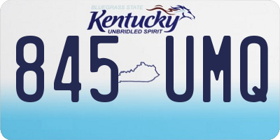 KY license plate 845UMQ