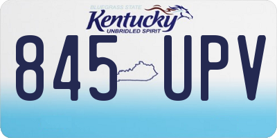 KY license plate 845UPV