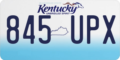 KY license plate 845UPX