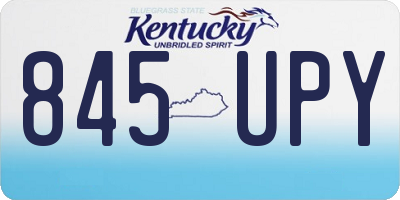 KY license plate 845UPY