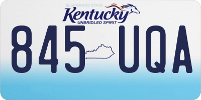KY license plate 845UQA