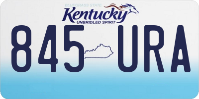 KY license plate 845URA