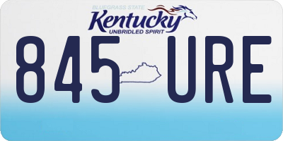 KY license plate 845URE