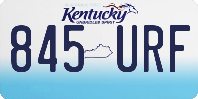 KY license plate 845URF