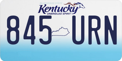 KY license plate 845URN