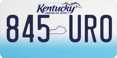 KY license plate 845URO