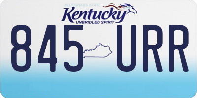 KY license plate 845URR
