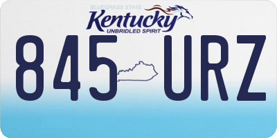 KY license plate 845URZ