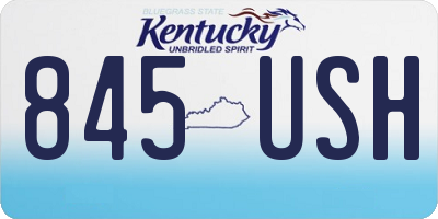 KY license plate 845USH
