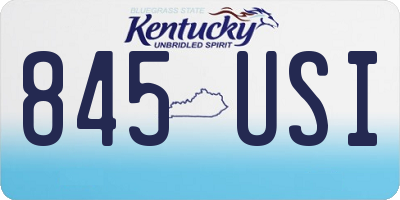 KY license plate 845USI