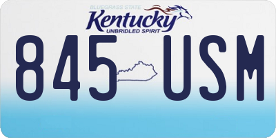 KY license plate 845USM