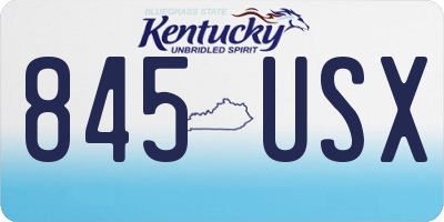 KY license plate 845USX