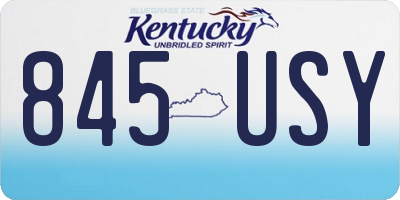 KY license plate 845USY