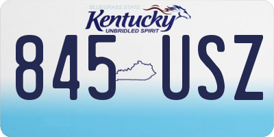 KY license plate 845USZ