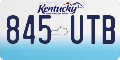 KY license plate 845UTB