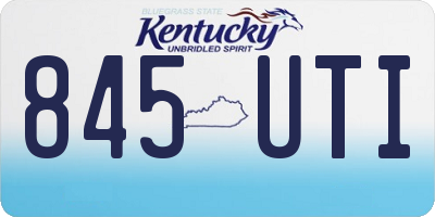KY license plate 845UTI